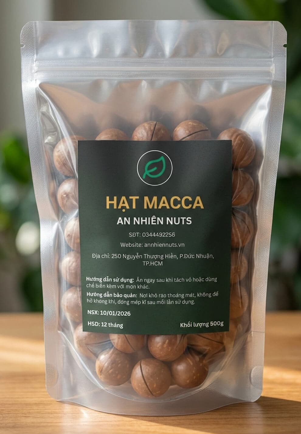 Hạt mắc ca nứt vỏ 0.5kg